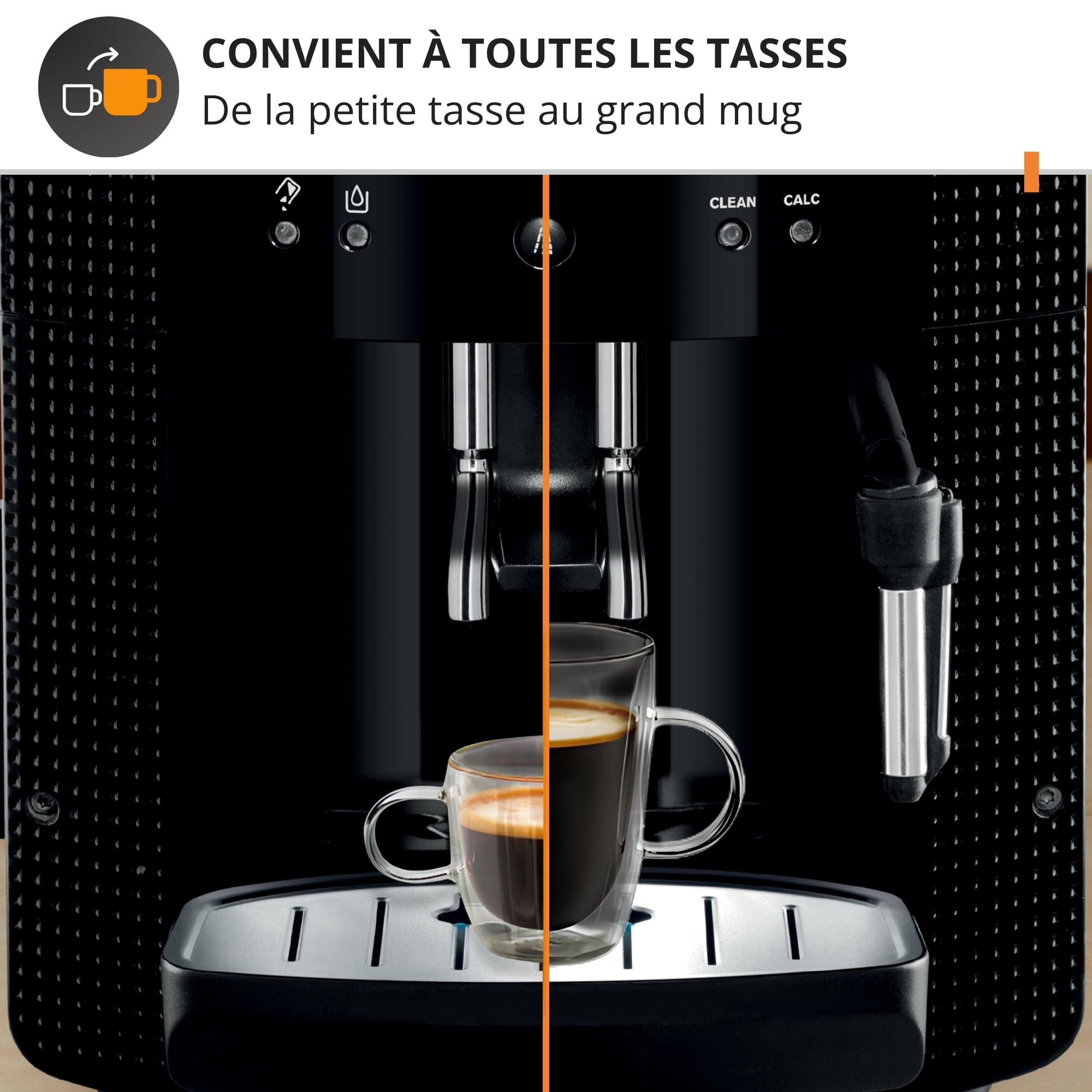 Machine à café à grains YY8125FD avec moulin intégré 1400W pression 15 bars réservoir 1,7L buse vapeur cappuccino