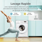 Lave-linge frontal 9 kg CFE12EW90/W Classe énergétique A Moteur BLDC 1400 tr/min 15 programmes Vapeur