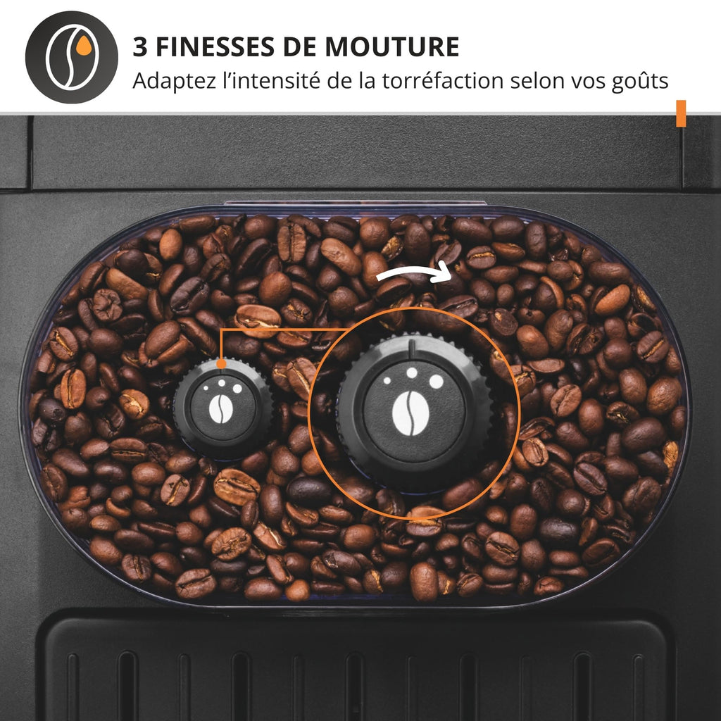 Machine à café broyeur grain EA810570 expresso automatique 1450 W avec buse vapeur cappuccino réservoir 1,6 L