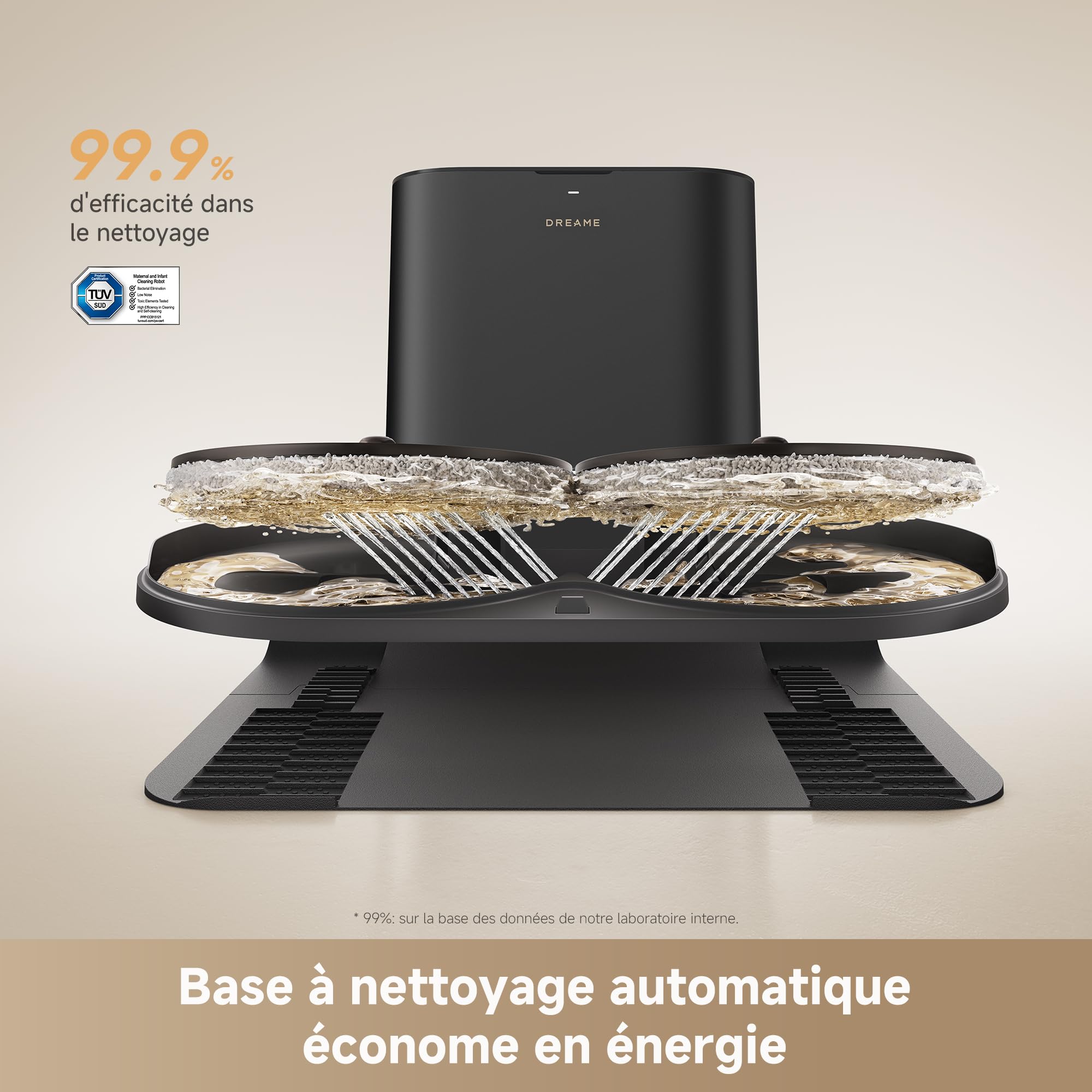 Robot aspirateur laveur L50s Pro Ultra RLL88HE 30000Pa avec station automatique nettoyage serpillière eau chaude vidage automatique