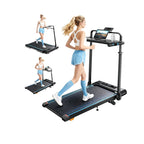 Tapis de course pliable inclinable RM02 6 en 1 avec bureau amovible vitesse 12 km/h moteur 3.0 HP inclinaison 12% charge 150 kg