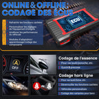 Valise diagnostic auto OBD2 K7 écran 7 pouces Android 10 codage ECU contrôle bidirectionnel 31 services réinitialisation