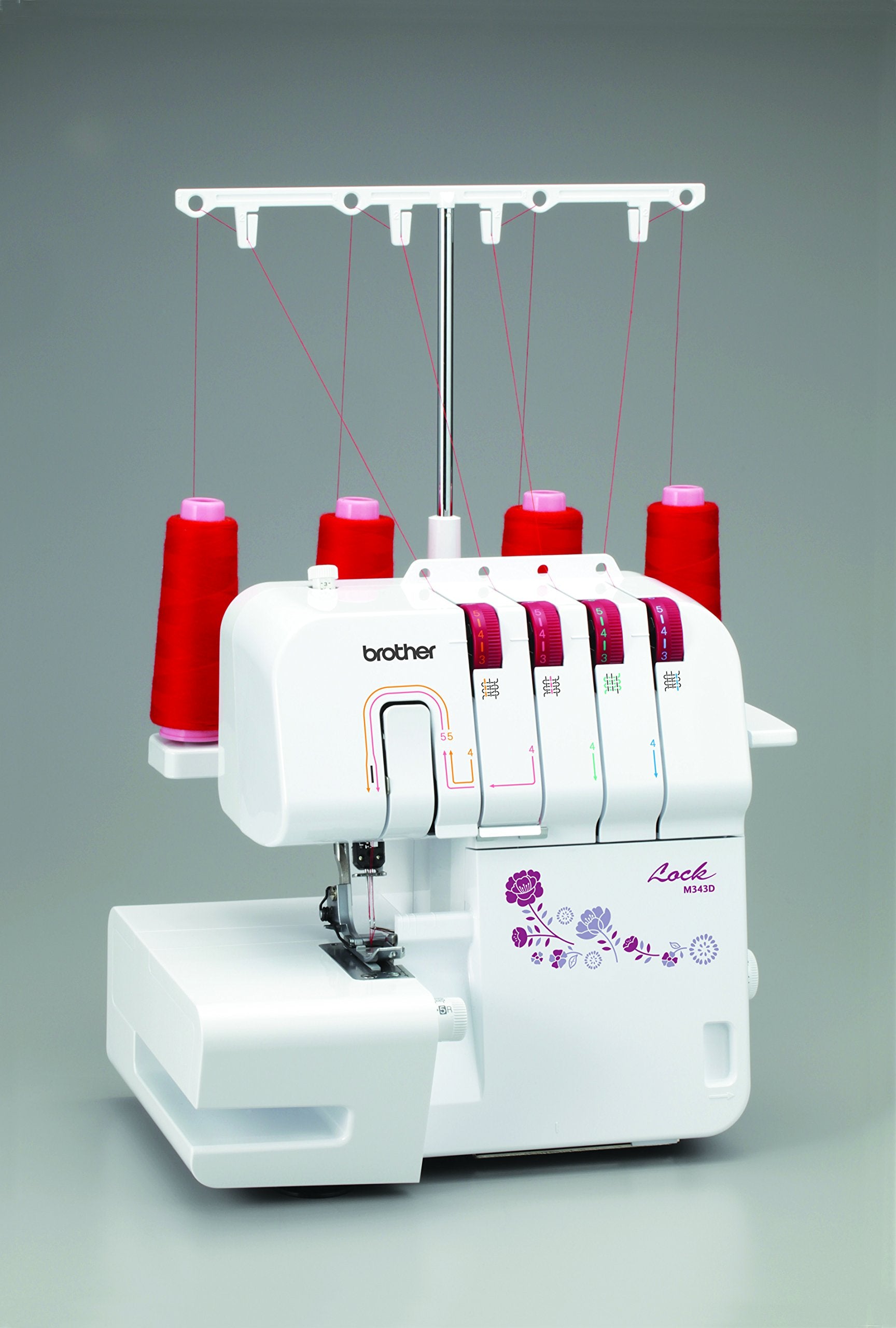 Surjeteuse M343D électrique 3 ou 4 fils avec éclairage LED bras libre et différentiel réglable en acier inoxydable
