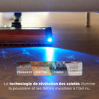 Aspirateur balai sans fil IA3243EUT avec station de vidage automatique filtre HEPA autonomie 60 min brosse motorisée pour animaux