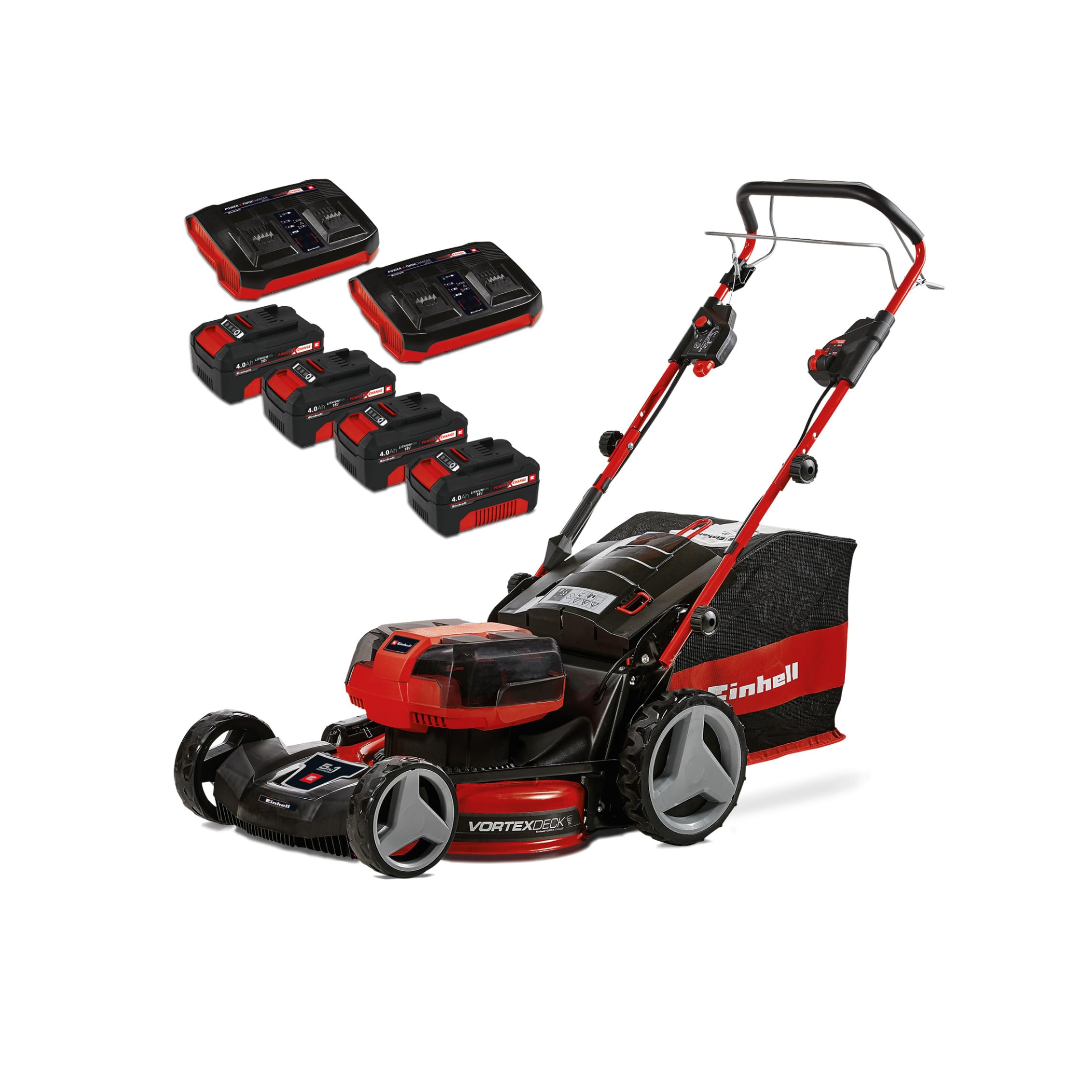 Tondeuse à gazon sans fil GP-CM 36/47 S HW Li 36V largeur de coupe 47 cm autotractée moteur sans charbon avec 4 batteries 4,0 Ah
