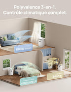Climatiseur mobile AC318S 7500 BTU 3 en 1 refroidissement ventilation déshumidification avec contrôle Wi-Fi et kit fenêtre