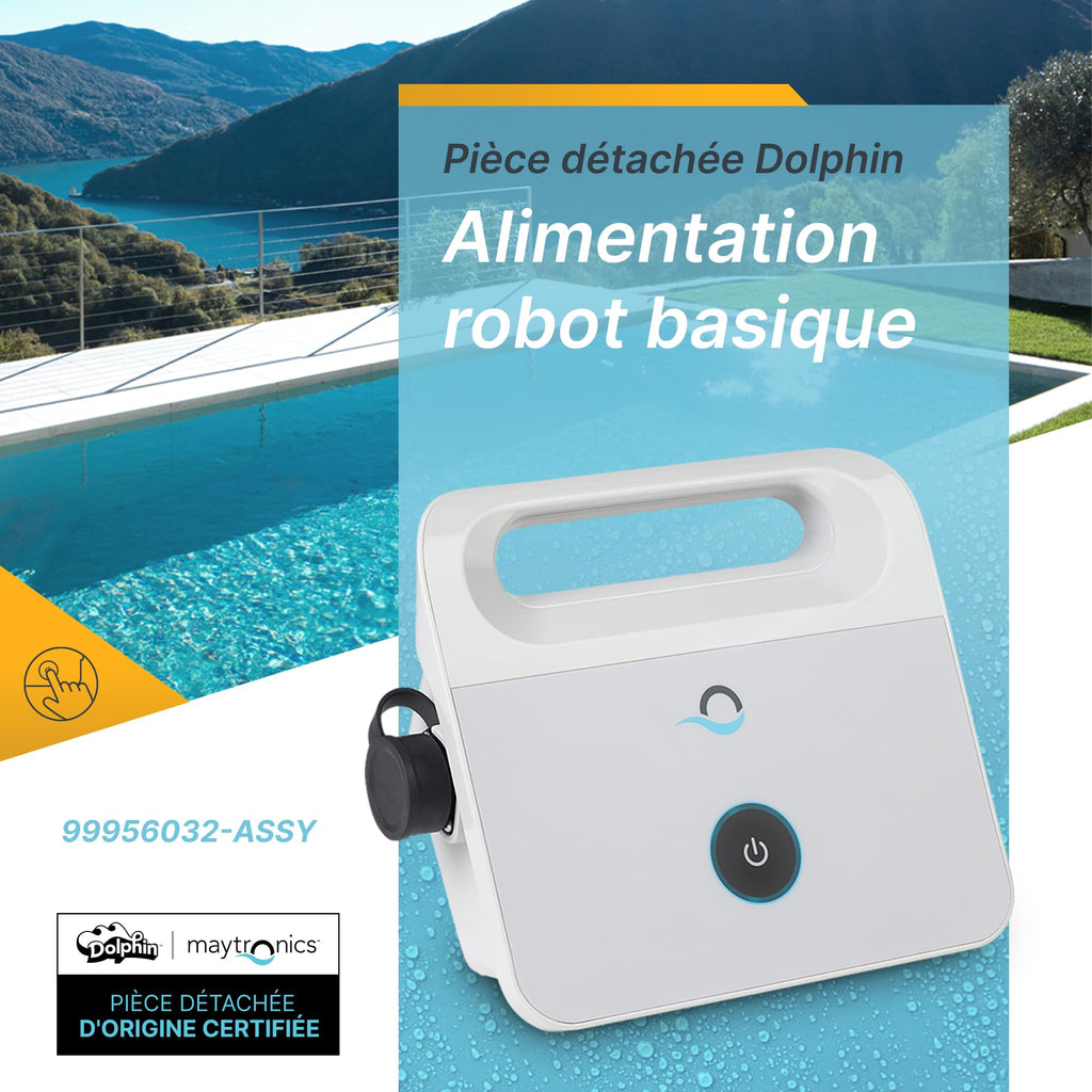 Alimentation pour robot piscine 99956032-ASSY 120 W 230 V compatible Dolphin E10 Energy C Nautilus CC EU