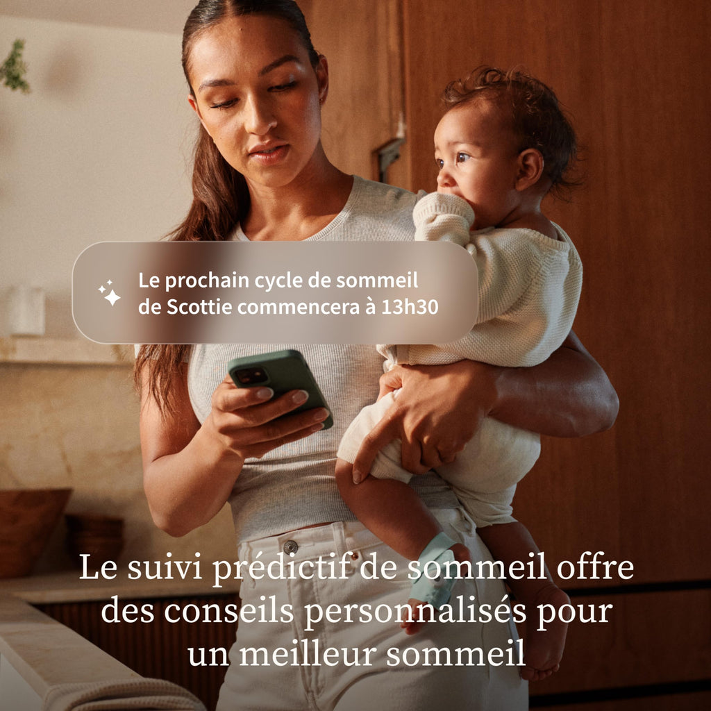 Moniteur bébé intelligent Dream Sock suivi fréquence cardiaque oxygène sommeil capteur optique
