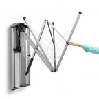 Séchoir mural pliable WallFix 475924 24 m de corde à linge charge maximale 20 kg avec boîte de protection