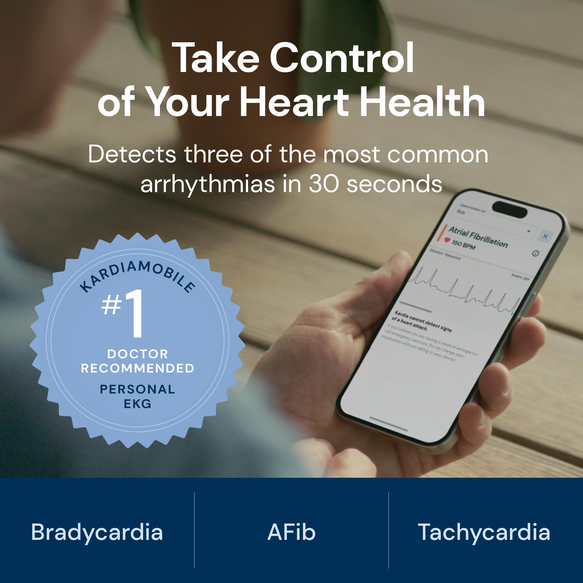 Moniteur ECG personnel KardiaMobile 6L à 6 dérivations avec capteur ECG Bluetooth autonomie 200 heures