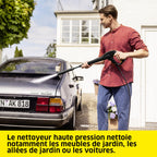 Nettoyeur haute pression K 4 FJ Home 130 bar débit 420 l/h avec pistolet HP lance Vario Power rotabuse buse à mousse et kit terrasse
