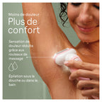 Épilateur électrique femme Silk·épil 9 SES9-130 rechargeable sans fil étanche tête pivotante avec embout rasoir sabot tondeuse