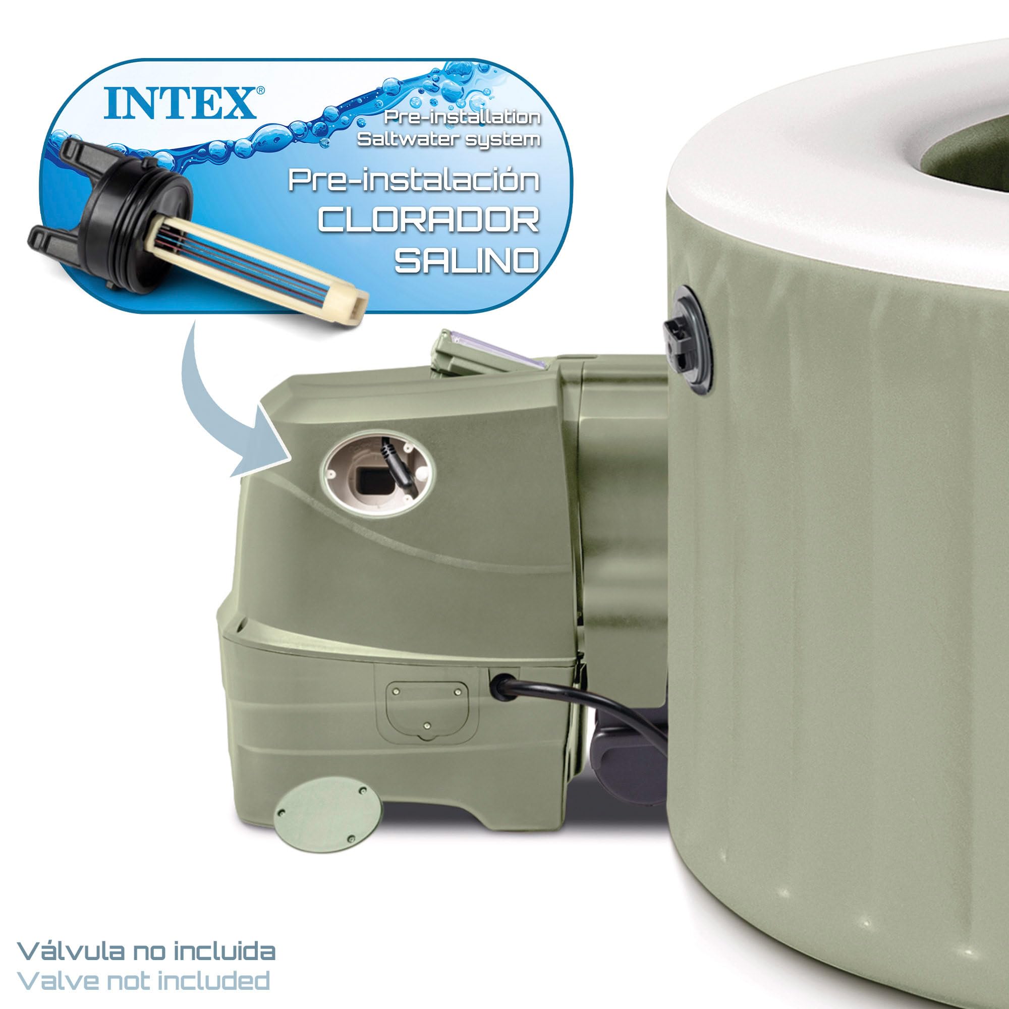 Spa gonflable PureSpa 28428NP 6 places capacité 1098 L avec 140 diffuseurs à bulles et accessoires de filtration