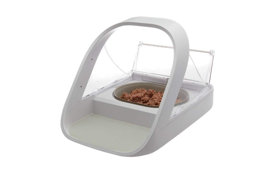 Distributeur de nourriture à puce électronique pour chat et chien avec couvercle hermétique 400 ml identification RFID autonomie 6 mois