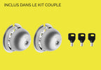 Serrure antivol pour véhicule utilitaire UFO Kit Double pour portes arrière et latérale avec 3 clés