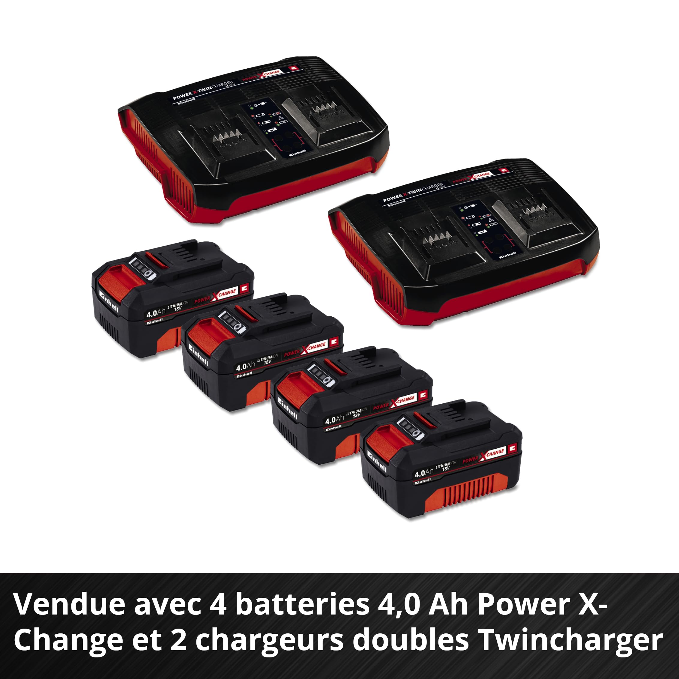 Tondeuse à gazon sans fil GP-CM 36/47 S HW Li 36V largeur de coupe 47 cm autotractée moteur sans charbon avec 4 batteries 4,0 Ah