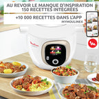 Multicuiseur intelligent Cookeo CE85CA10 1600 W avec cuve 6 L écran tactile et 150 recettes intégrées