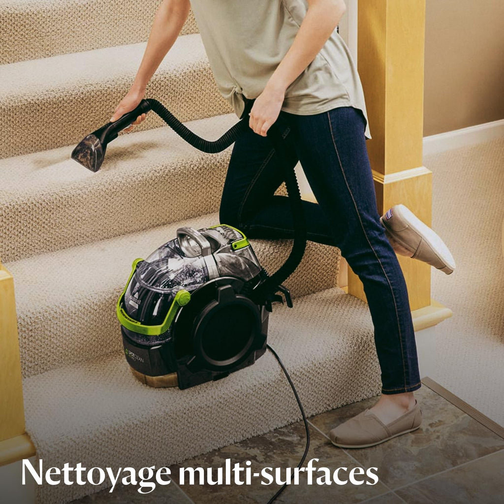Shampouineuse canapé SpotClean Pet Pro 15585 750W avec nettoyage tapis moquettes tissus et intérieur voiture réservoir 2,8 L