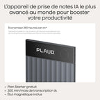Enregistreur vocal IA PN0300 avec transcription automatique 64Go stockage Bluetooth enregistrement stéréo 50h avec étui magnétique