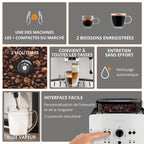 Machine à café broyeur grain EA810570 expresso automatique 1450 W avec buse vapeur cappuccino réservoir 1,6 L