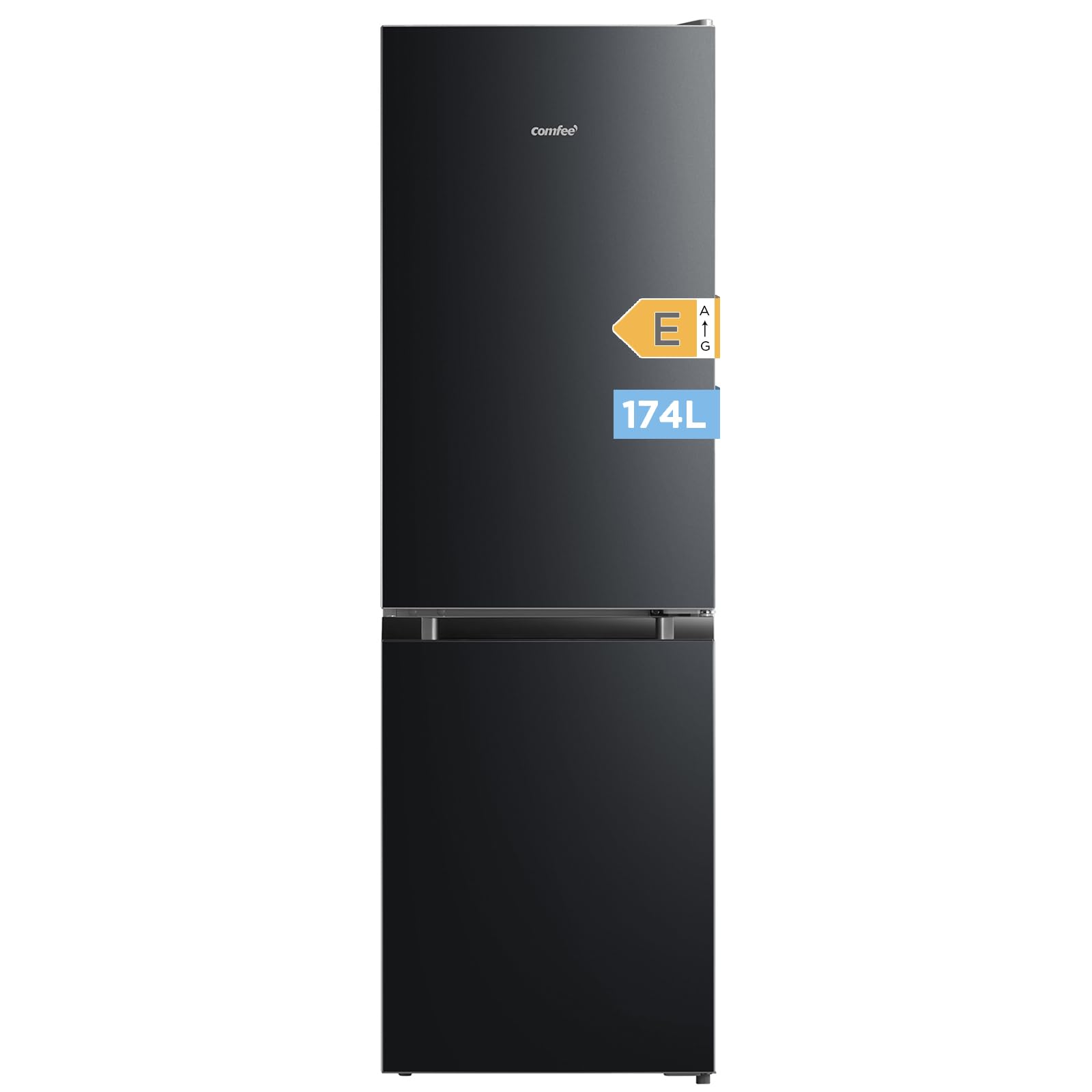 Réfrigérateur congélateur RCB169DK2(E) 150 cm 174L Low Frost contrôle température réglable éclairage LED congélateur inférieur noir