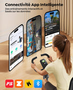 Vélo d'appartement pliable TEB4 5 en 1 avec résistance magnétique 16 niveaux écran LCD connexion APP capacité 140 kg