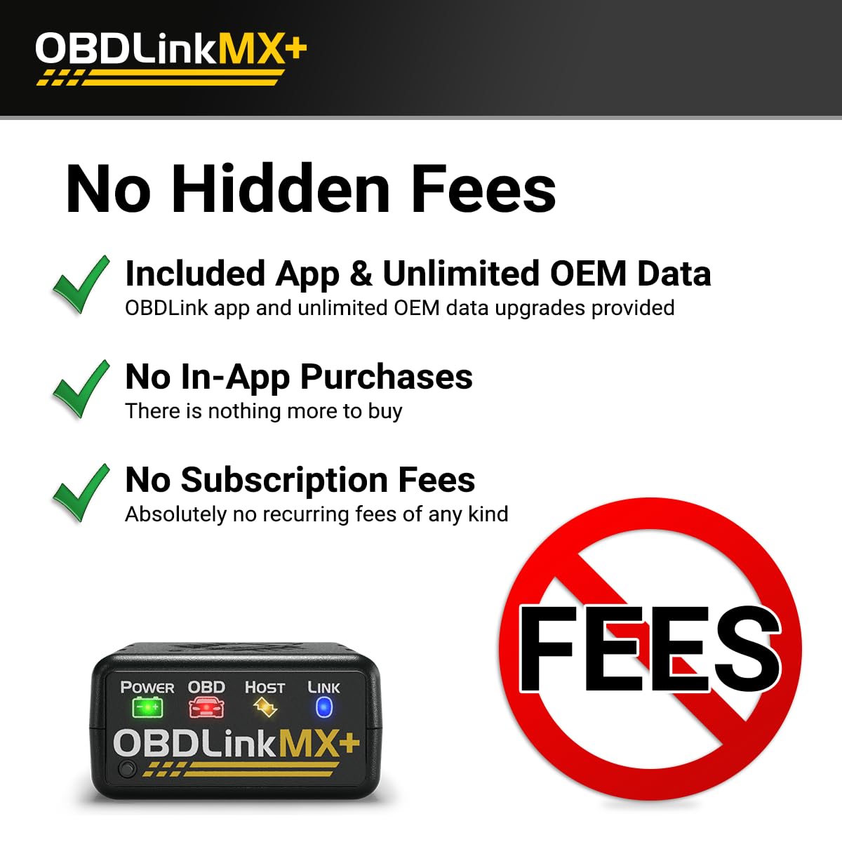 Scanner OBD2 MX201 avec diagnostic automobile Bluetooth pour iOS Android et Windows