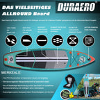 Planche de paddle gonflable 330 x 76 x 15 cm convertible kayak siège inclus capacité 150 kg support caméra 3 ailerons pagaie double réglable