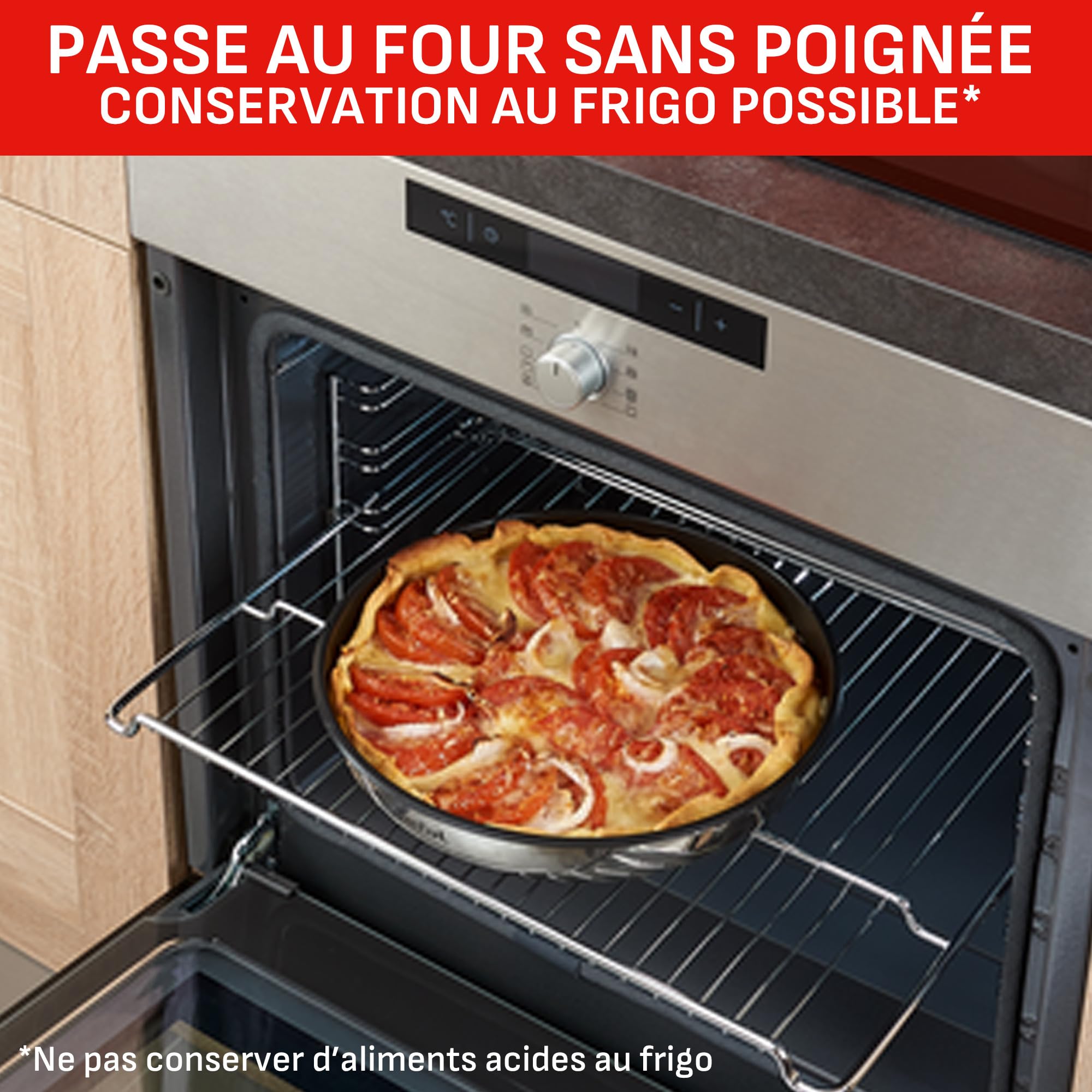 Batterie de cuisine L897SK04 20 pièces induction antiadhésive empilable en acier inoxydable avec poignées amovibles couvercles et accessoires