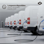Câble de charge Type 2 Schuko 3,7 kW monophasé 8A-16A compatible véhicules électriques avec affichage numérique