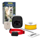 Système de clôture enterrée pour chien têtu avec collier de correction statique 5 niveaux zone de sécurité filaire extérieur