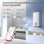 Chauffe-eau électrique mural 80L CWH15ED1380EUW double réservoir Wi-Fi contrôle APP protection anti-surchauffe