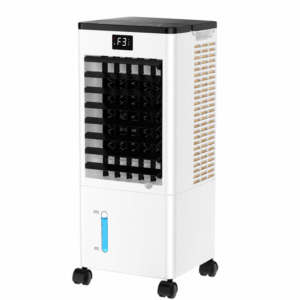 Climatiseur mobile portable BW-108Y 8 L avec refroidissement par évaporation ventilation humidification 3 vitesses et minuterie 12 h