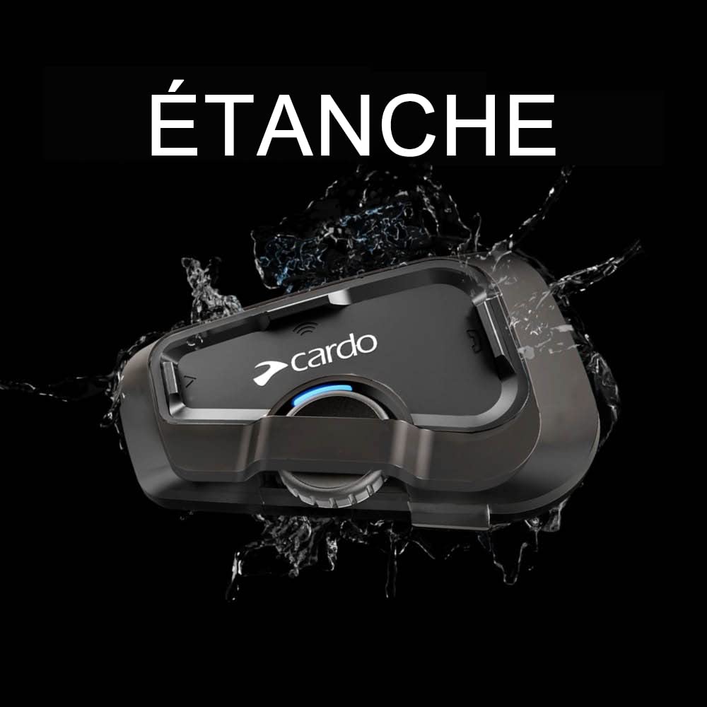 Intercom moto Bluetooth FREECOM 2X communication 2 voies étanche portée 800 m autonomie 13 heures fréquence 20 Hz 20 kHz lot de 2