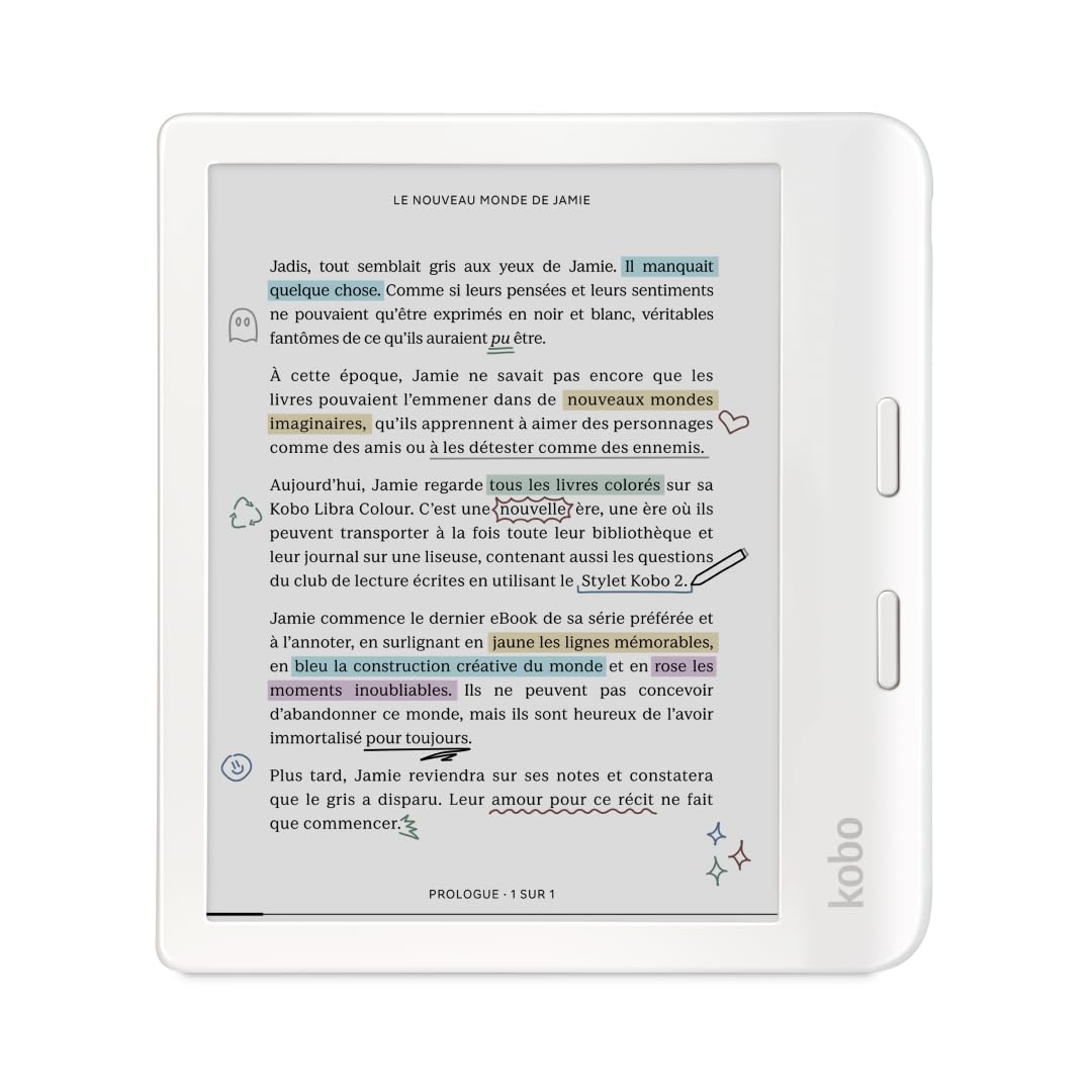 Liseuse eBook couleur Libra Colour écran E Ink Kaleido 3 7 pouces Bluetooth étanche 32 Go stockage audio