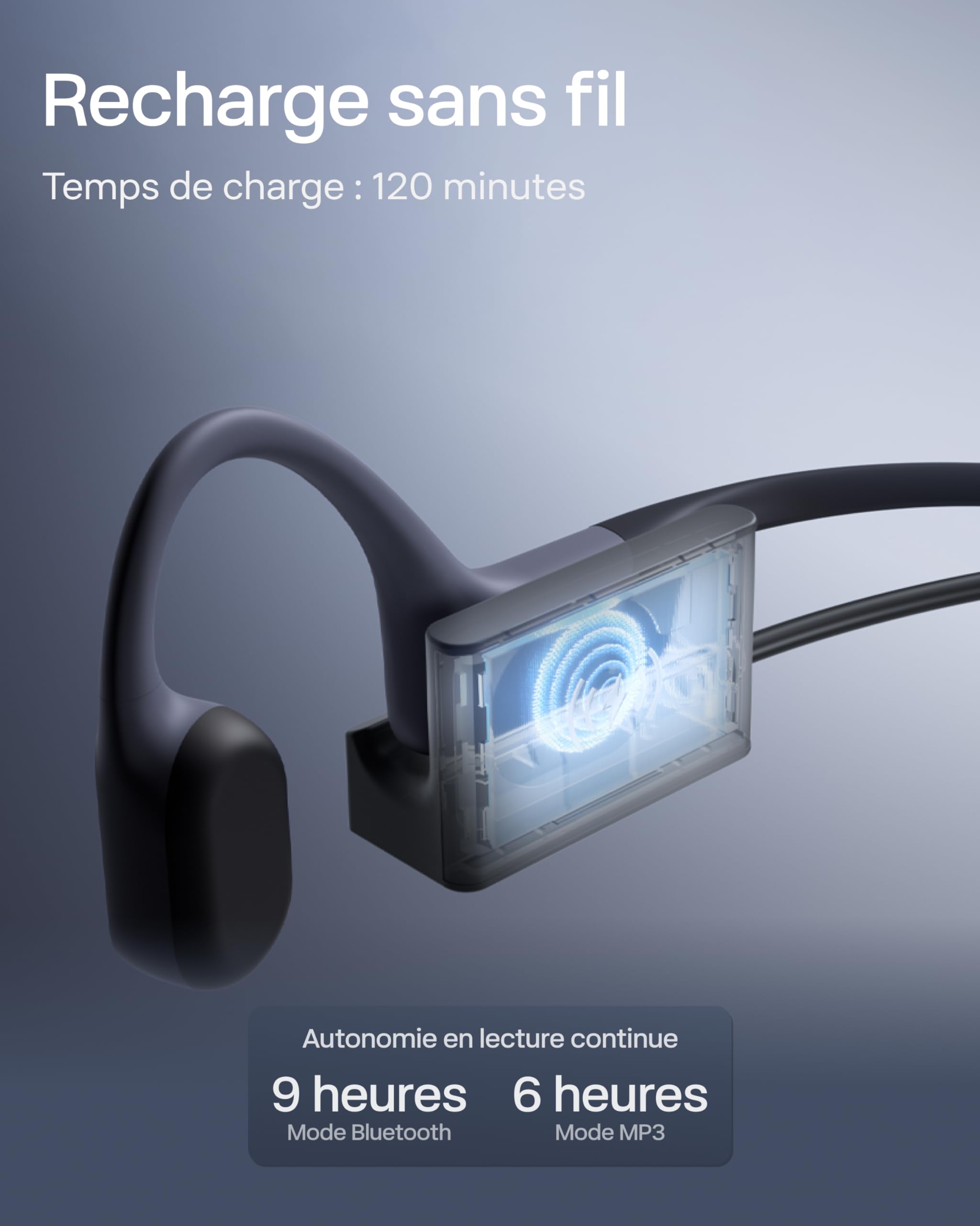 Casque à conduction osseuse OpenSwim Pro S711 Bluetooth 5.4 MP3 32 Go étanche IP68 avec microphone réduction de bruit autonomie 9 h