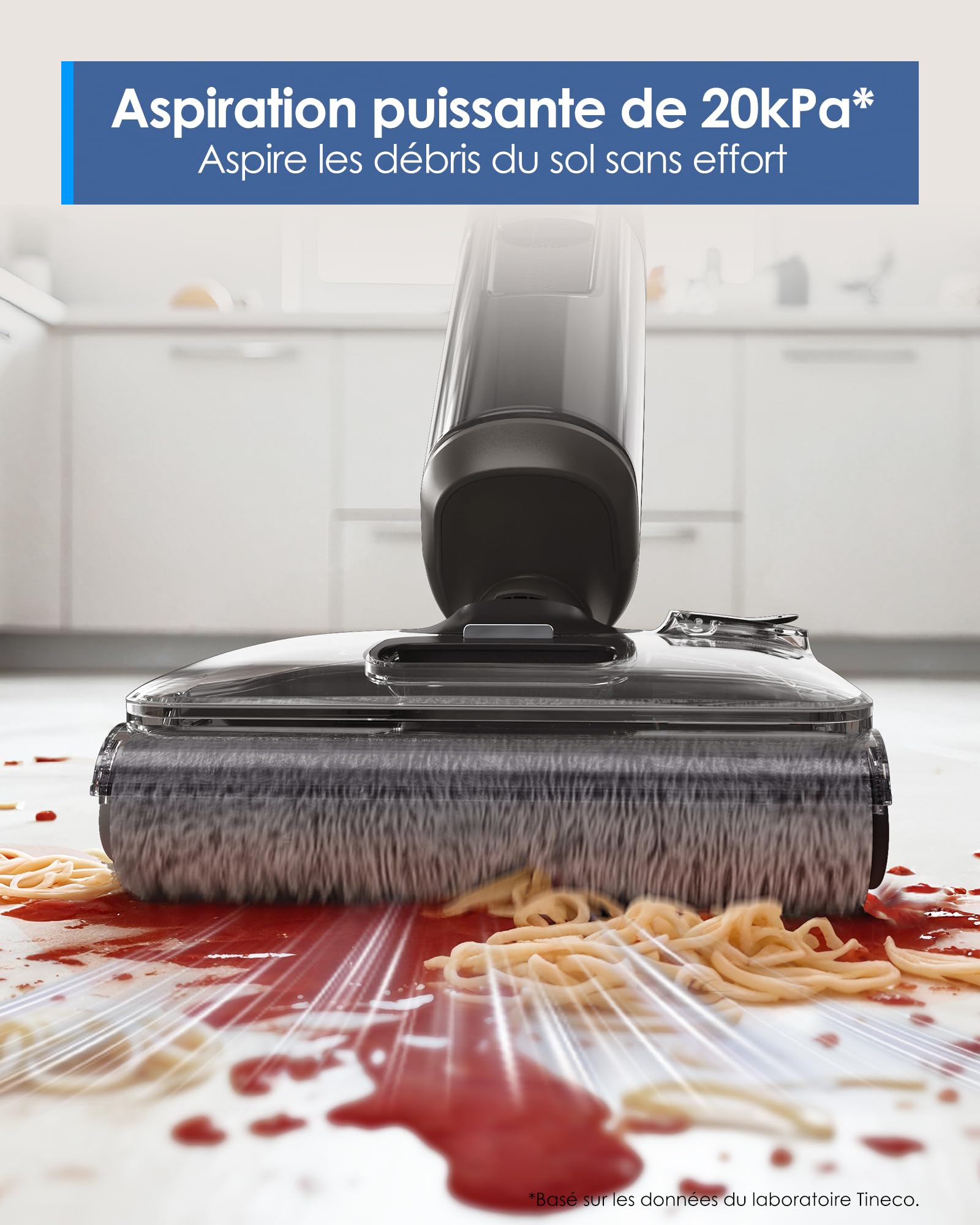 Aspirateur laveur sans fil Floor One i6 Stretch avec aspiration 20 kPa nettoyage des sols durs séchage automatique et autonomie 40 min