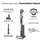 Aspirateur balai sans fil IA3243EUT avec station de vidage automatique filtre HEPA autonomie 60 min brosse motorisée pour animaux