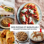 Four à pizza électrique JM600TE0 2600W extérieur pierre rotative automatique pizza 30 cm température jusqu'à 400°C avec pelle