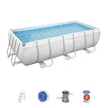 Piscine hors sol rectangulaire tubulaire Power Steel 1056441XXX21 404 x 201 x 100 cm avec pompe de filtration échelle de sécurité et distributeur