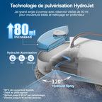Robot nettoyeur de vitres S55 Pro 6500Pa avec pulvérisation HydroJet réservoir 80ml navigation SLAM 4.0 patins flottants 3D