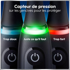 Brosse à dents électrique iO 6 rechargeable avec écran interactif capteur de pression 5 modes de brossage 3 brossettes et étui de voyage