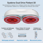 Robot nettoyeur de vitres S55 Pro 6500Pa avec pulvérisation HydroJet réservoir 80ml navigation SLAM 4.0 patins flottants 3D