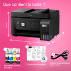 Imprimante multifonction EcoTank ET-4800 A4 Wi-Fi jet d'encre couleur avec réservoirs d'encre chargeur automatique de documents