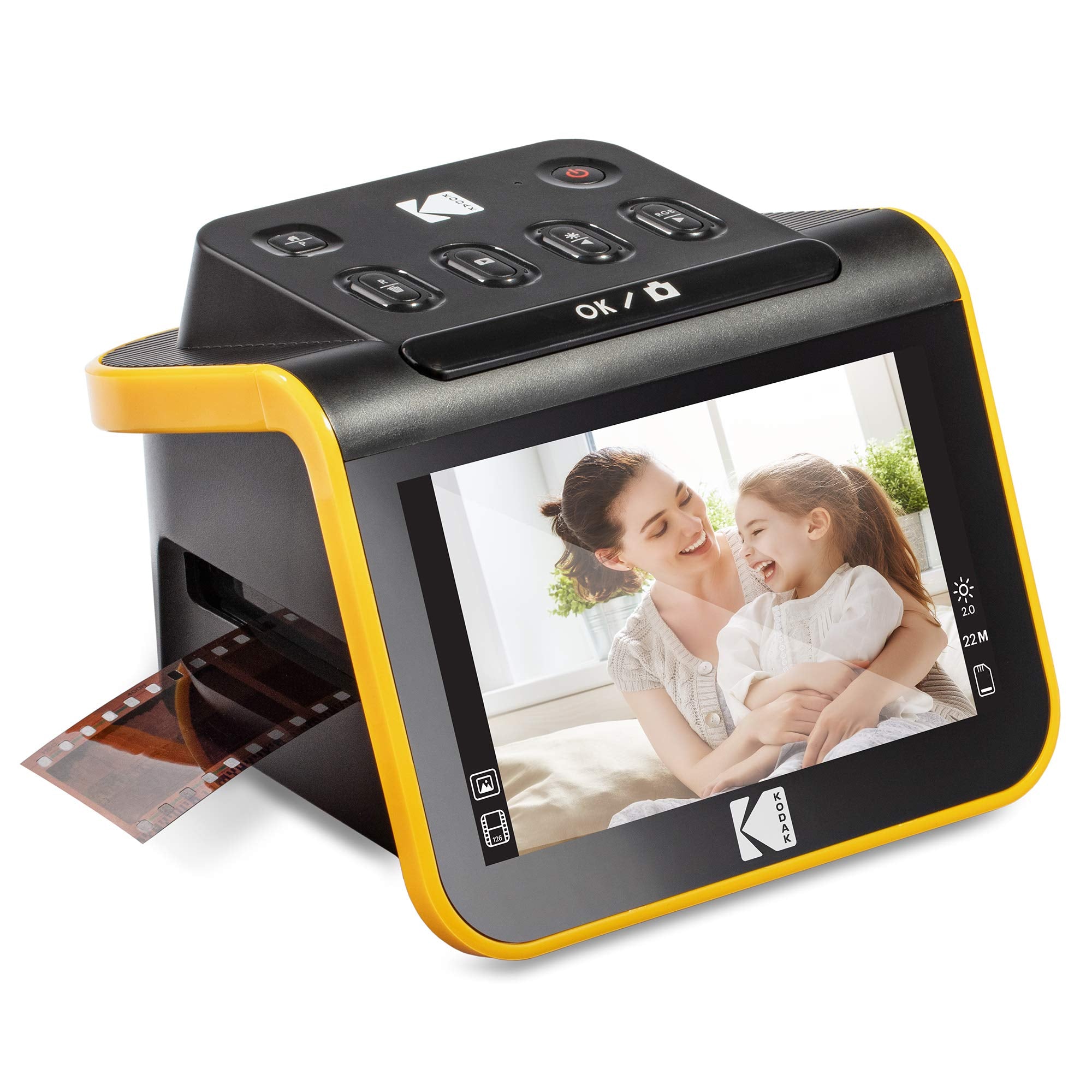 Scanner de films et diapositives Slide N Scan écran LCD 5 pouces résolution 22 MP conversion négatifs 35 mm 126 110 en JPEG