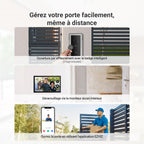 Visiophone connecté CP5 Wi-Fi avec écran tactile couleur 7 pouces vidéo 1080p audio bidirectionnel vision nocturne et déverrouillage à distance