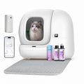 Litière autonettoyante pour chat Pura Max 2 76 L avec contrôle par application bac à déchets 7 L système de sécurité capteurs