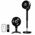 Ventilateur sur pied DR-HPF015S intelligent oscillation 3D 150°+100° moteur DC silencieux 20 dB 12 vitesses 6 modes télécommande