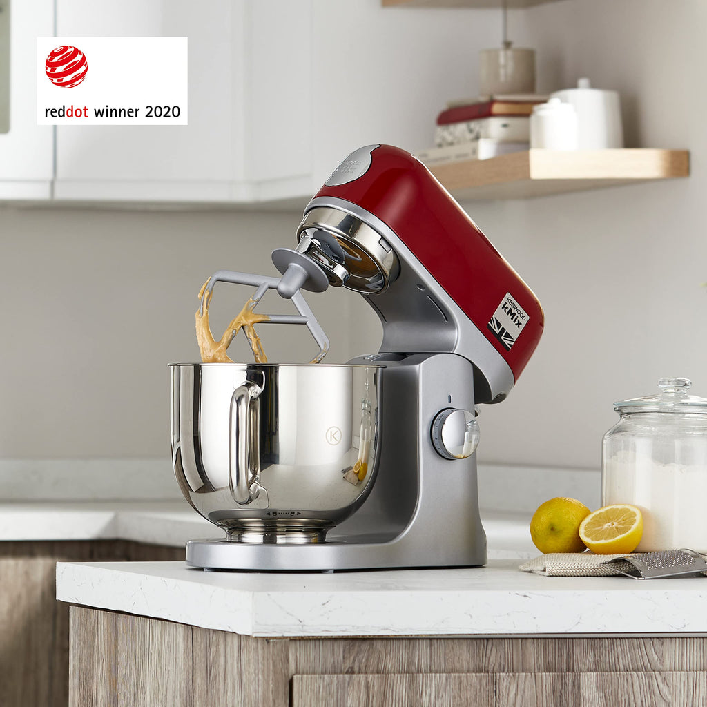 Robot pâtissier KMX750RD 1000 W avec bol en acier inoxydable 5 L et accessoires de pâtisserie 3 pièces