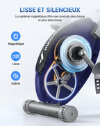 Vélo d'appartement pliable MR-S15H1 avec résistance magnétique 16 niveaux écran LCD